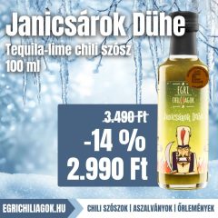   Bronzérmes Janicsárok Dühe tequila-lime chili szósz - 100 ml - limitált szériás címke