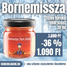 Bornemissza Tüzes Kereke chili szósz - 35 ml - limitált szériás címke