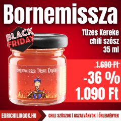   Bornemissza Tüzes Kereke chili szósz - 35 ml - limitált szériás címke