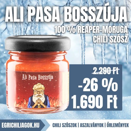 Ali Pasa Bosszúja - chili szósz - 35 ml - limitált szériás címke
